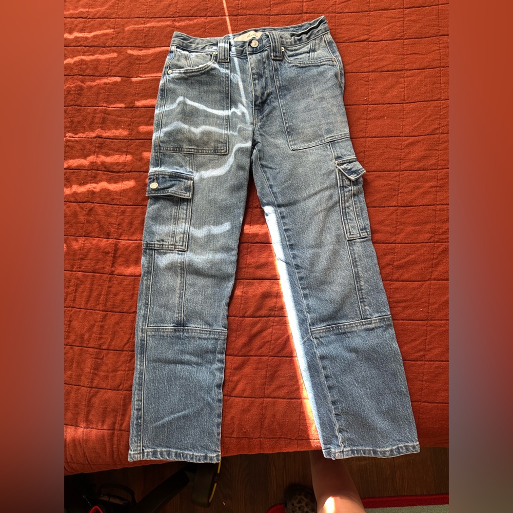Kancan Blue Denim Cargo Pants